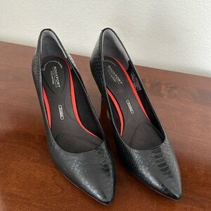 Black pumps by Rockport.